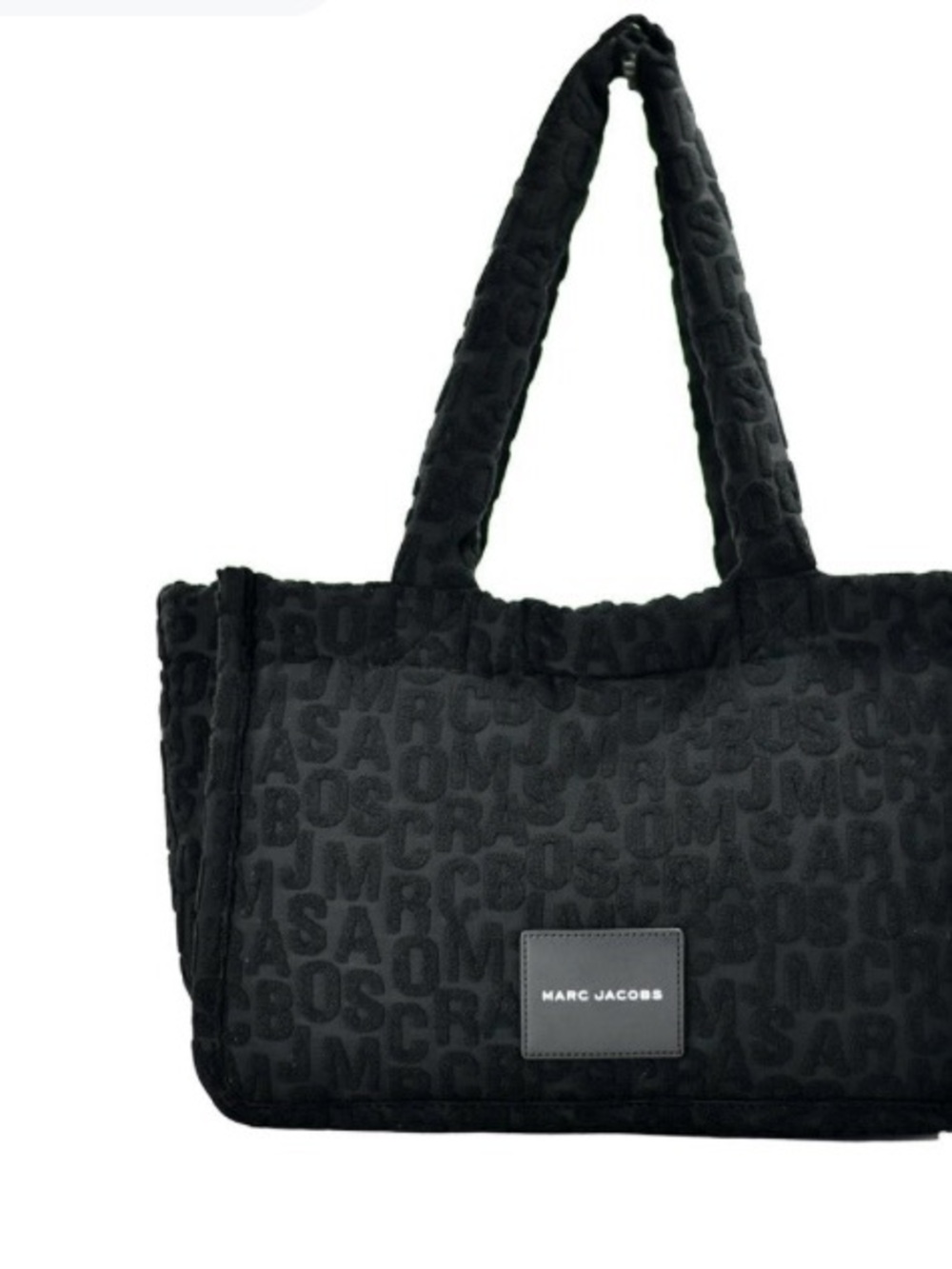 Marc Jacobs Black Quilted Logo Shopper Tote